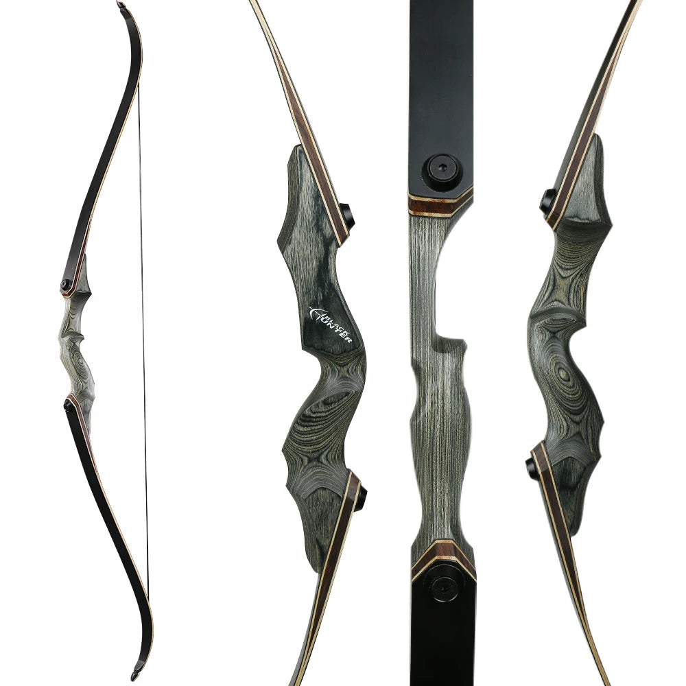 LINYUN Retroflex 25-50 pound Left Hand Archery Recurrent Bow Hunting Bow Outdoor Shooting Wooden Handmade Bow