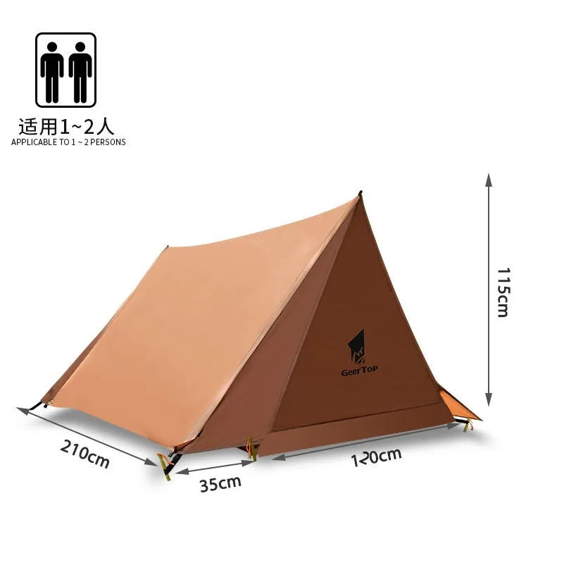 Outdoor Ultralight Camping Tent (no pole) 2 Person Tent Sun Shelter