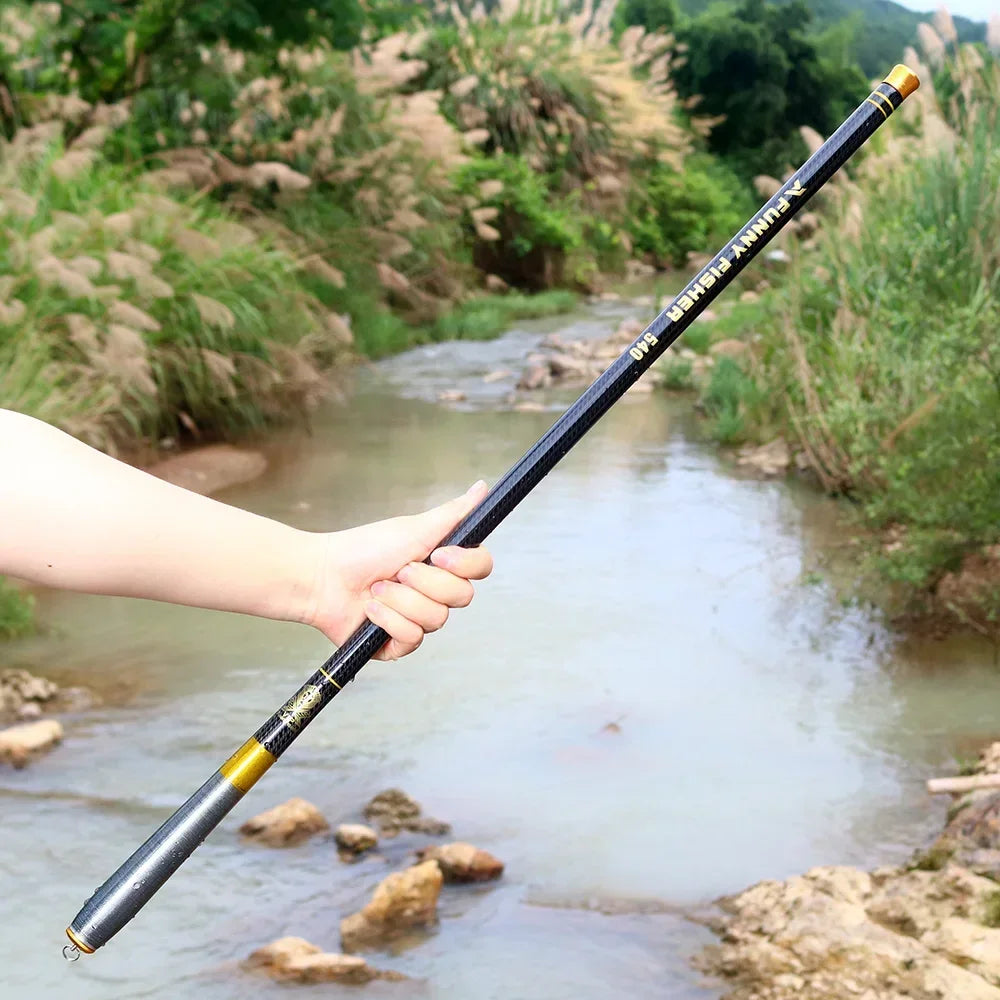 BAKAWA Super Light Hard Carbon Fiber Telescopic Carp Fishing Rod