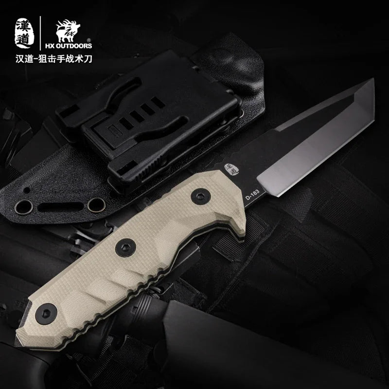 HX OUTDOORS Fixed Blade Knife with G10 Handle Survival Hunting Camping Tool Tactical Outdoor Knife EDC Tool