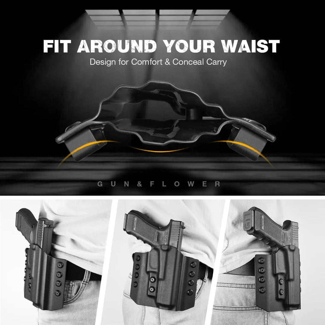 CZ Holsters OWB Kydex Holster Fit CZ P07 / CZ P09 / CZ P10C Pistol Tactical Concealed Carry Adjustable Retention-Right Gun Bags