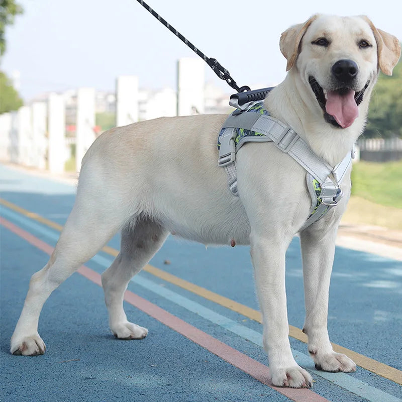 No Pull Large Dog Harness with Easy Control Handle Oxford Cloth Big Dog Harness