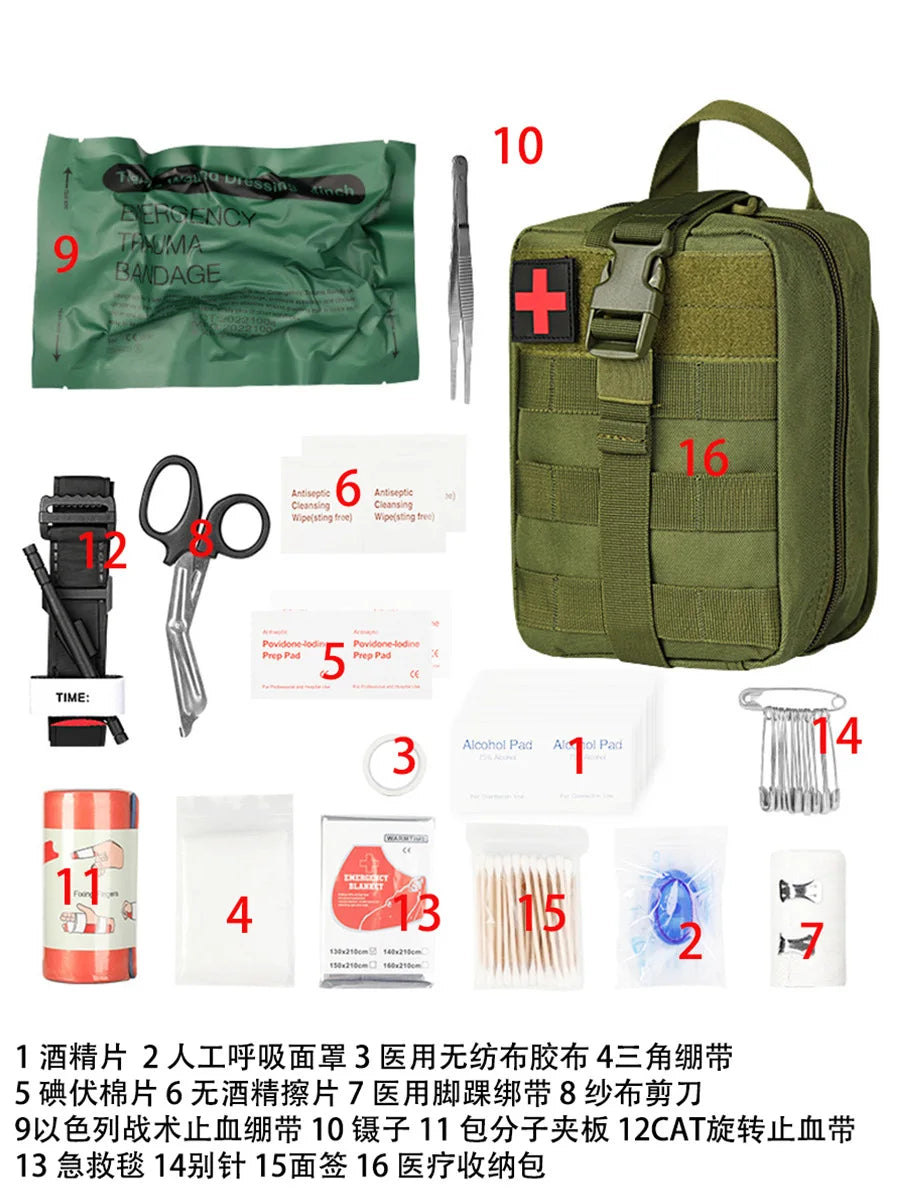 New Portable Outdoor Tactical Emergency Pack Mountaineering Camping Medical