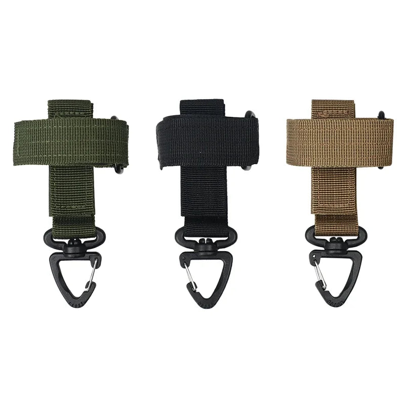 Mountaineering Buckle Outdoor Keychain Tactical Gear Clip Keeper Pouch Belt Keychain