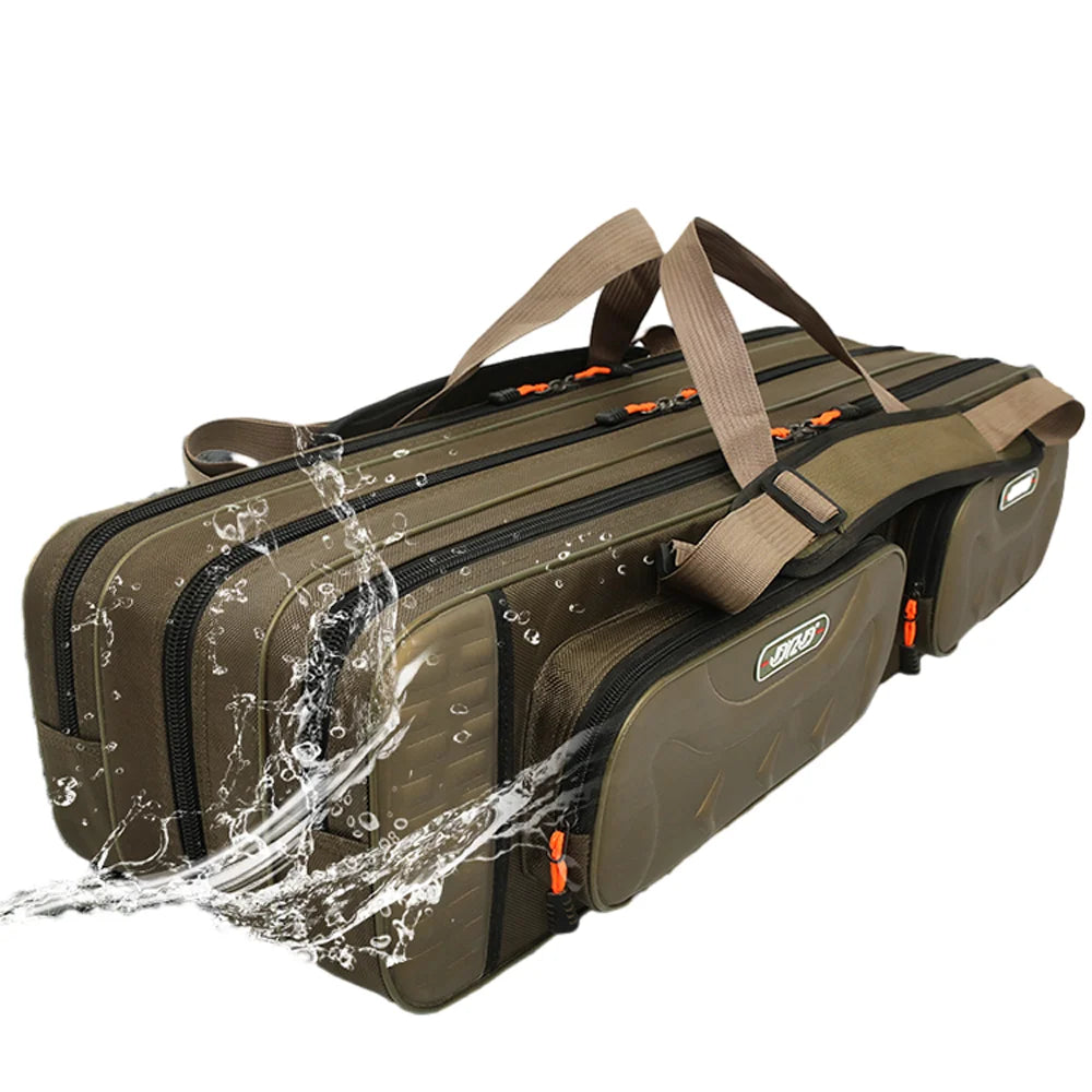 NON-Foldable 2/3/4 Layer Fishing Rod Tackle Bag 80/100/120/130CM Multifunctional Fish