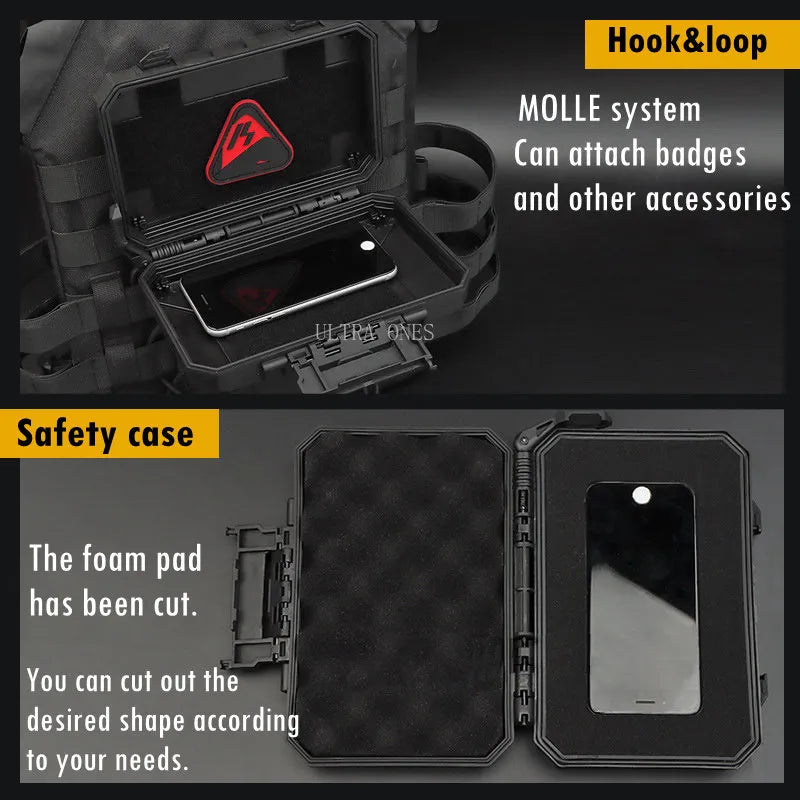 Tactical Waterproof Case Impact Resistance Protective Gear Cases with Double Sponge