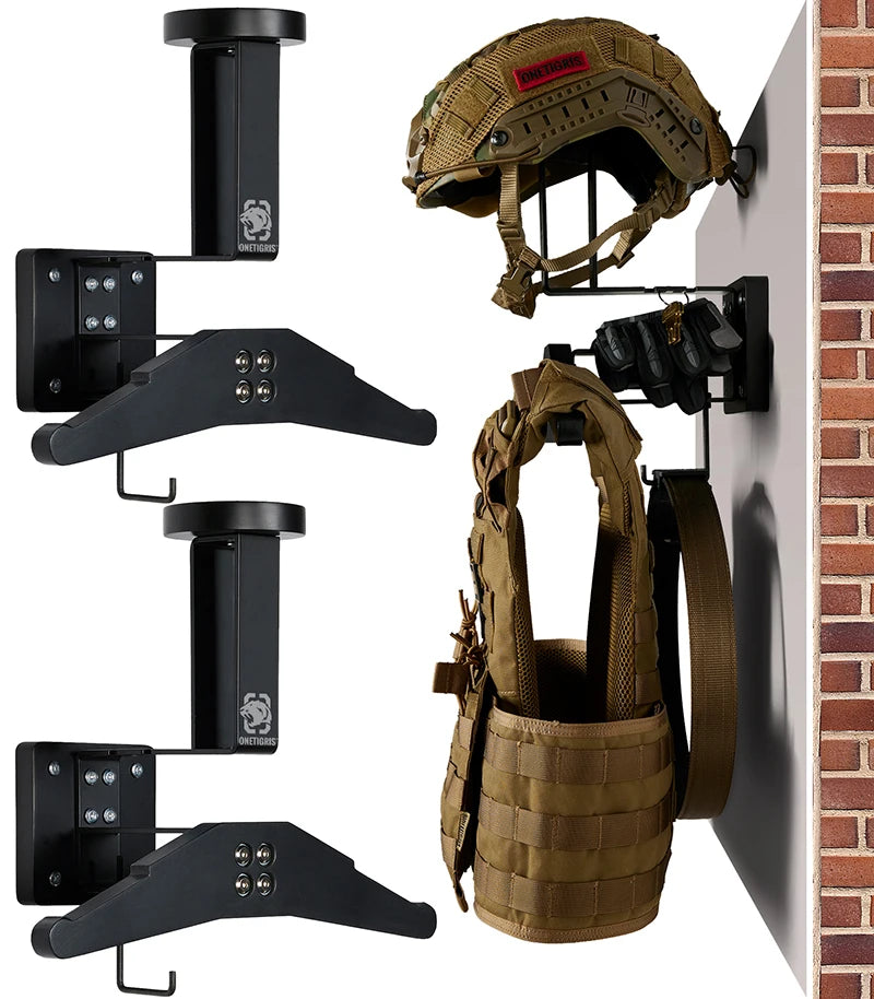 OneTigris Tactical Gear Wall Mount, Police Gear Rack Plate Carrier Hanger, Wall Organizer