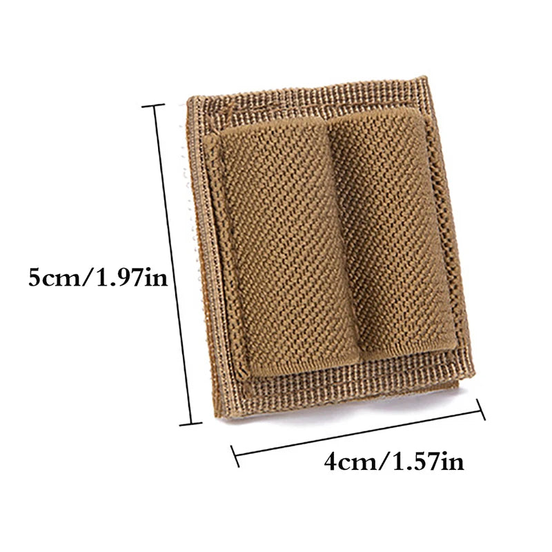 Tactical Ammo Holder 2-Round Nylon Adhesive Patch Tactical Airsoft Buttstock Ammo