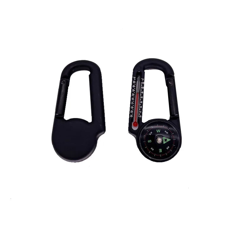 Compass for Navigation Orienteering Ball Compass Thermometer Carabiner Hiking