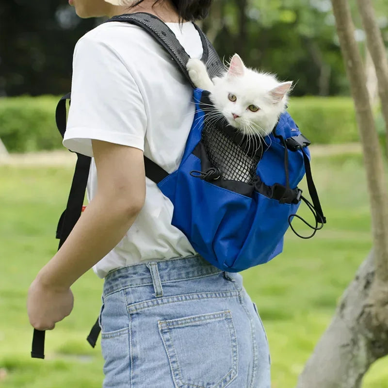 Breathable Dog Carrier Bag Portable Pet Outdoor Travel Backpack Reflective Carrier Bags