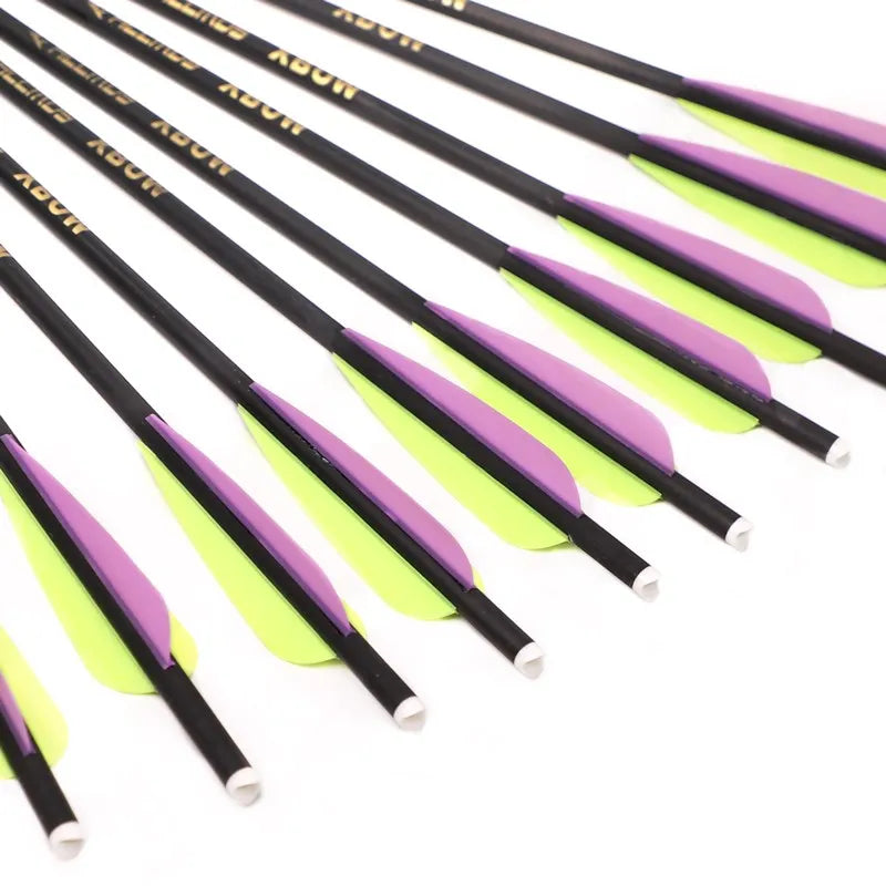 12 New Crossbow Carbon Arrow 13 16 18 20 22 inches Spine400 Bolts For Hunting Shooting