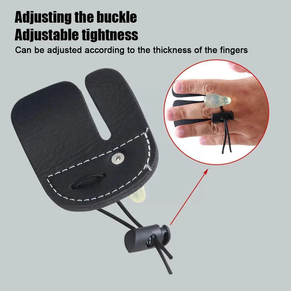 Leather Archery Finger Guard Protection Pad Glove Tab Guard Supplies Bow Training Hand