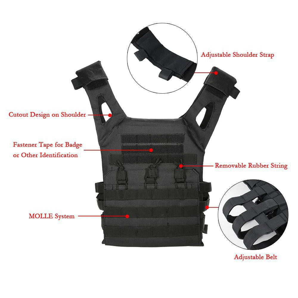 Military Equipment Tactical CS Field Vest MOLLE JPC Vest Body Armor Plate Carrier Vest