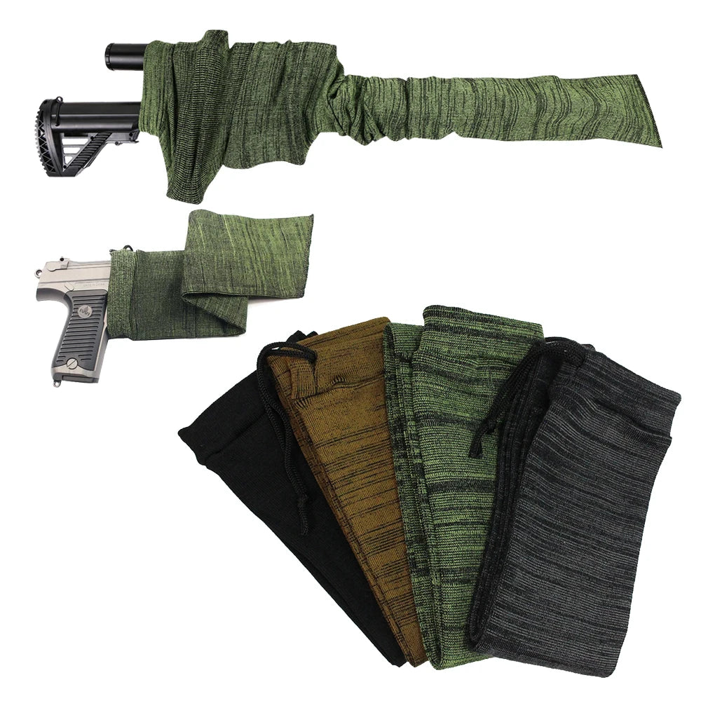 Gun Sock Airsoft Rifle Pistol Knit Polyester Protect Holster Dust-proof Moisture-proof
