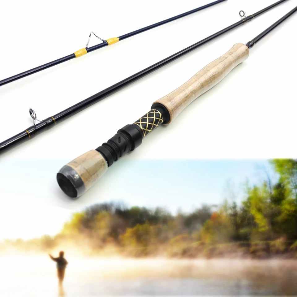 NEW 2.1M Carbon 4 Sections Fly Fishing Rod LW 7/8 Fast Action Freshwater Fly Rods