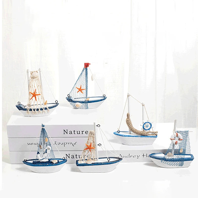 Marine Nautical Creative Sailboat Mode Room Decoration DIY Figurines Miniatures