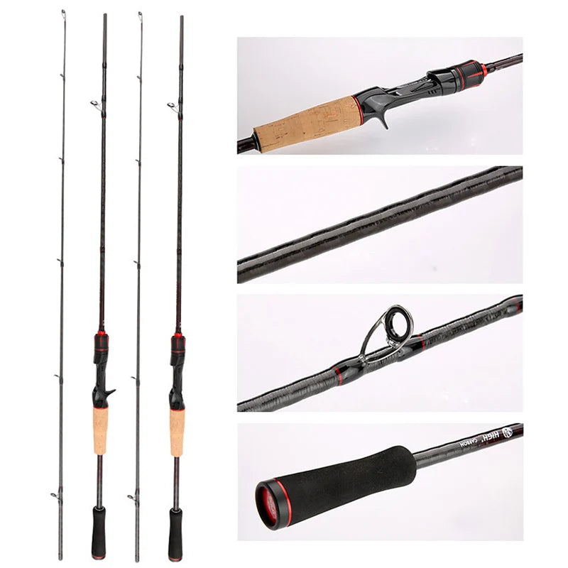 Bass Fishing Rod High Carbon Spinning/casting Fishing Pole MH Ultra Hard Fast