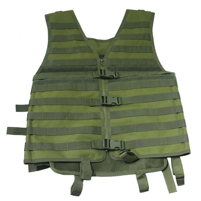 Adjustable Tactical Molle Military Camo Vest Airsoft Field Combat Load Carrier Outdoor