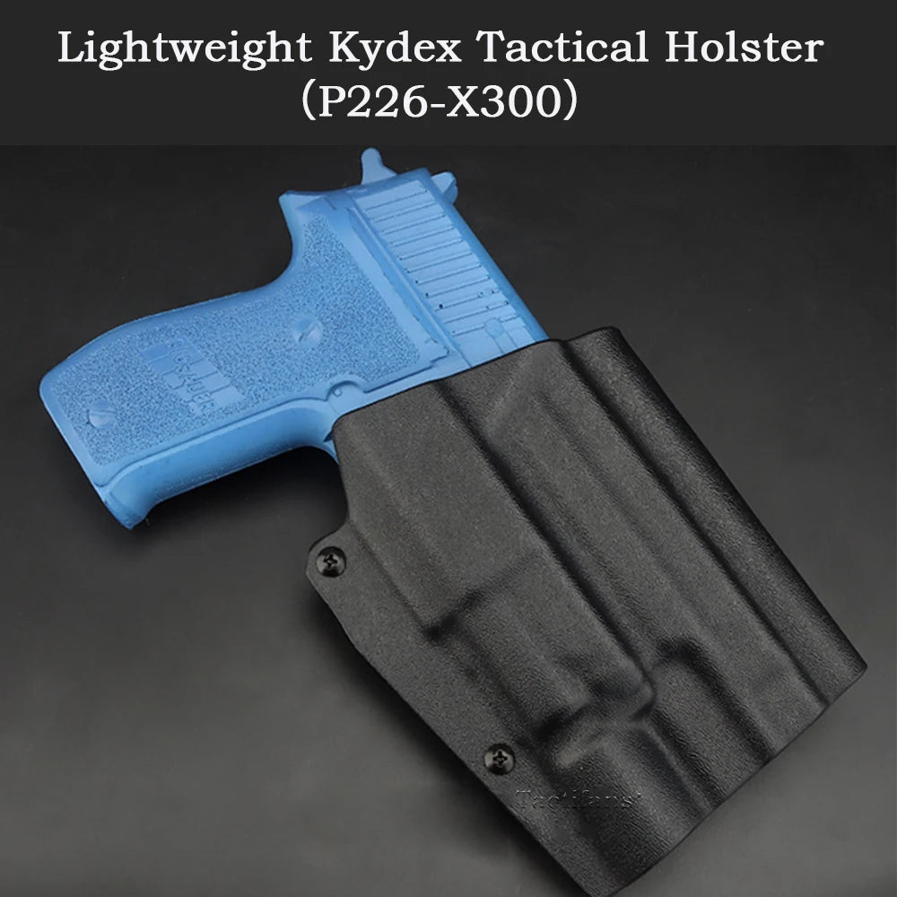 Tactical Lightweight Kydex Sig Sauer P226 Gun Holster Quick Pull Sleeve Adapt X300 Flashlight Hunting Airsoft Accessories