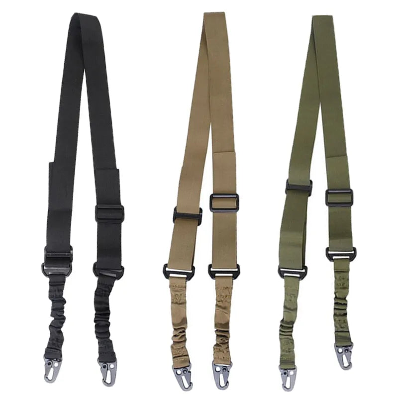 Tactical 2 Point Sling Shoulder Strap Outdoor Rifle Sling Shoulder Strap Metal Buckle Belt