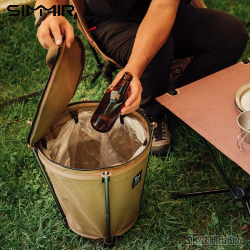 Self-Drive Camping Barbecue Cleaning BBQ Portable Cylinder, Camping Trash Can