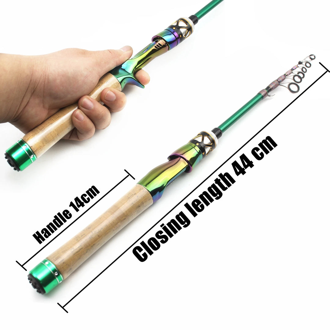 1.8M 1.98M Carbon MINI Ultra Light ul Power Telescopic Fishing Rod Casting Spinning