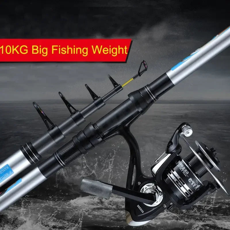 New Carbon Sea Rod 2.1-3.9M Superhard Long Throwing Rod Telescopic Travel Fishing