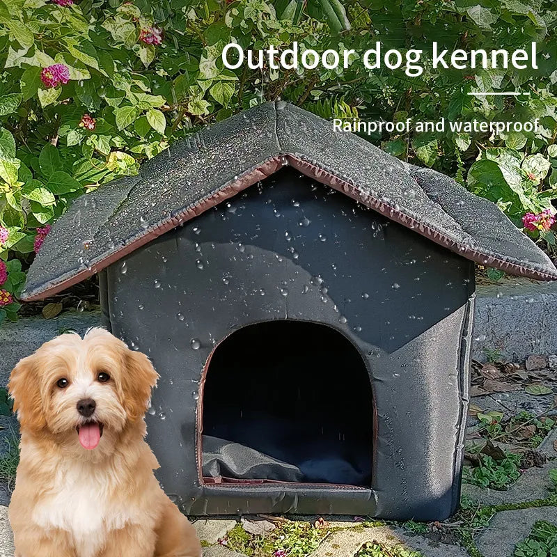 Outdoor Waterproof Warm Dog Kennel Oxford Cloth Detachable Folding Cleaning Cat Nest