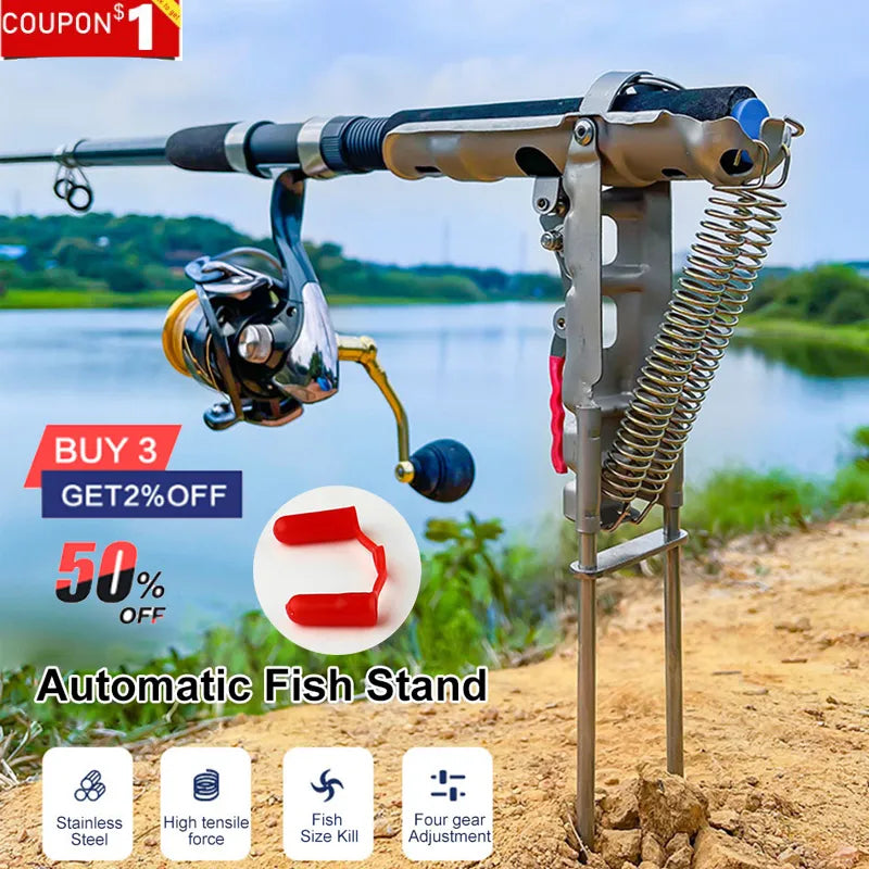 Portable Fishing Rod Holder Automatic Fishing Bracket Fishing Pole Holder Support