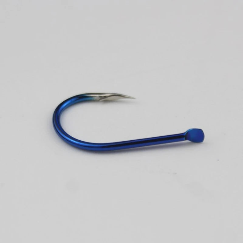 Ghost tooth blue Iseni fish hook with barbs grass carp bighead silver carp big hook fishing