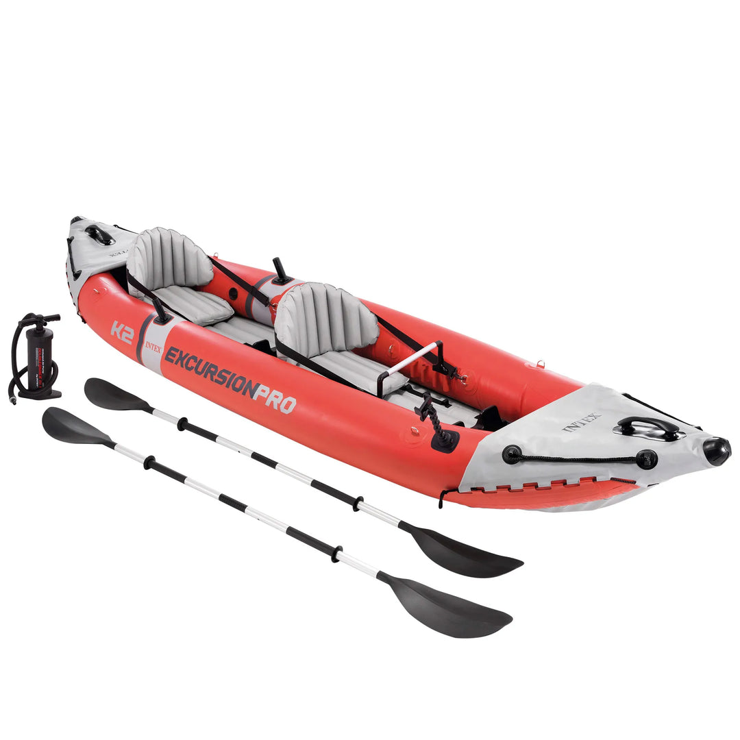 Inflatable Kayak INTEX K2 Excursion Pro oars + inflator, kayak accessories, nautical